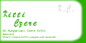 kitti czere business card